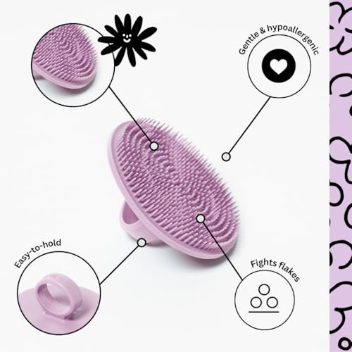 Image of Face Scrubber - Handheld Facial Tool, Deep Cleansing Exfoliating Facial Brush. Fights Acne with Gentle, Silicone-Like Bristles, Long Lasting, & Hypoallergenic (Thistle)