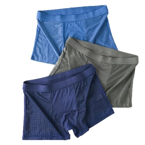 Men's Boxer Briefs, Box HeroBamboo Viscose Boxer Briefs Short for All-Day Comfort Underwear, Skin-Friendly Design