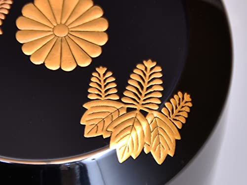 Amazon.co.jp: 真塗 吹雪棗 菊桐蒔絵入 蒔絵 高桑泉斎 棗製作 百