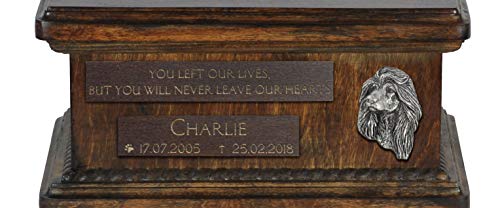 Urne pour les cendres de chien grand format 5L avec statue faite main - 4