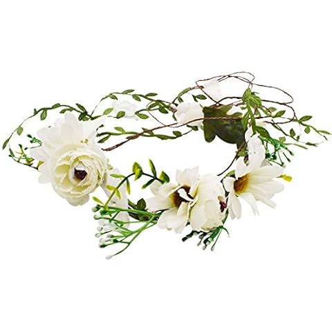 Door Wreath, Artificial Flowers Wreath - Four Seasons Front Door Decor with Green Leaves, for Front Door Living Room Wall Garden Wedding Festival Decor(30cm, Green) Cover
