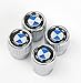 Valve Stem Caps, Tire Valve Stem Caps for BMW, 4 Pcs Silver