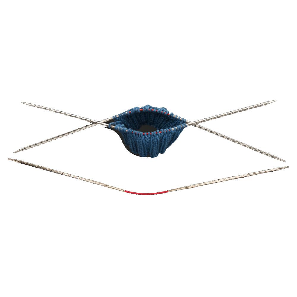 Addi CraSyTrio 26cm 6.00mm Circular Knitting Needles - Gold and Silver