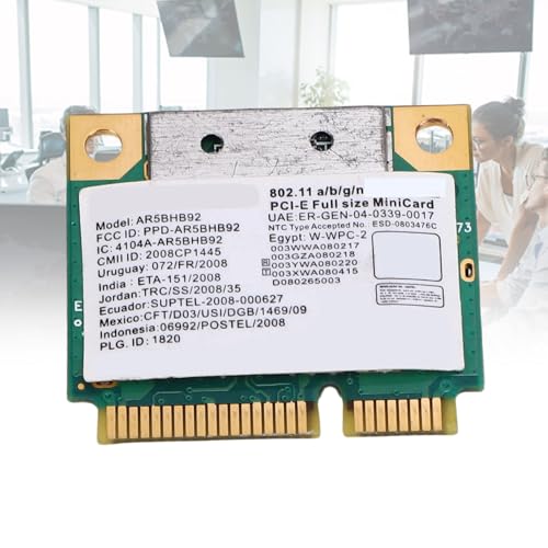 Zopsc 300Mbps Dual Band WiFi Card, Adaptador de Red Inalámbrico Mini PCIe 802.11a b g n con Encriptación WPA3 para Laptop y Desktop miniatura 6