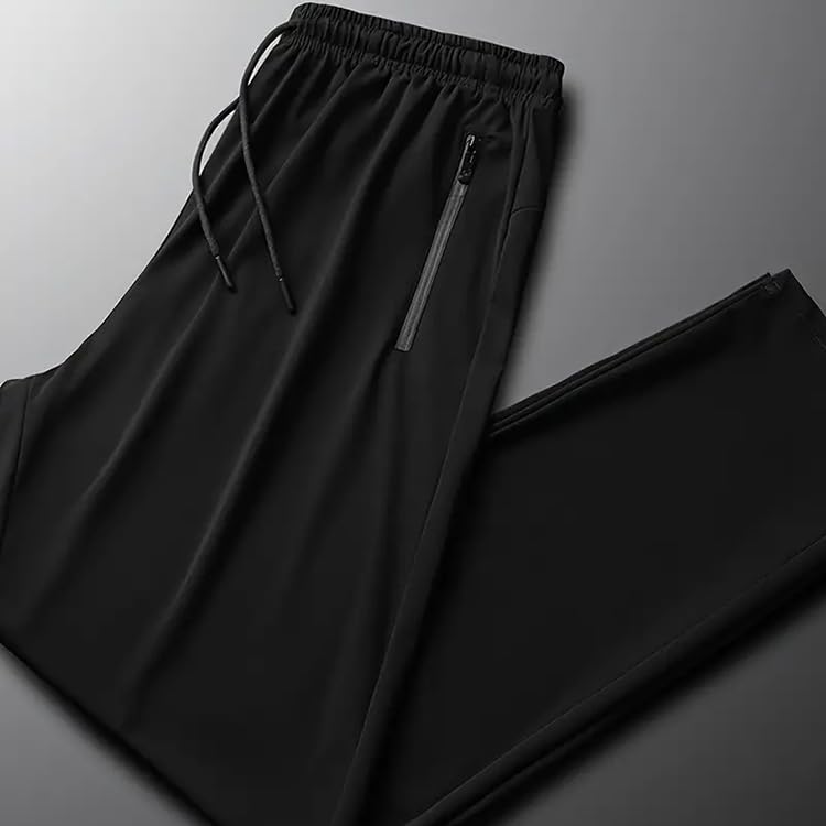 Men's Loose Fit Athletic Pants Lightweight Quick Dry with Zipper Pockets and Elastic Drawstring Waist4