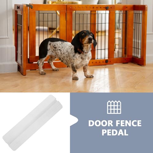 Tofficu Pet Gate Safety Door Fixator Anti-kick Pedal Appendix Baby Plastic Safety Door White Gate Fixator Tractor Dog