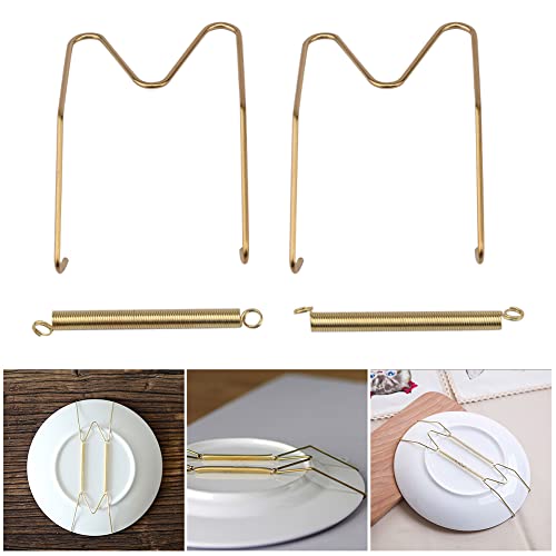 Invisible Wall Plate Hangers 2 Pcs, Stainless Steel Dish Display Hooks by CfoPiryx - Used condition - Image 4