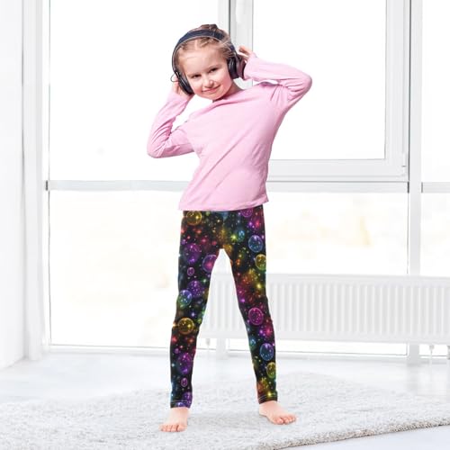 Bling Colorful Bubbles Girls Leggings Soft Stretch Workout Yoga Dance Pants for Kids Casual Tights4