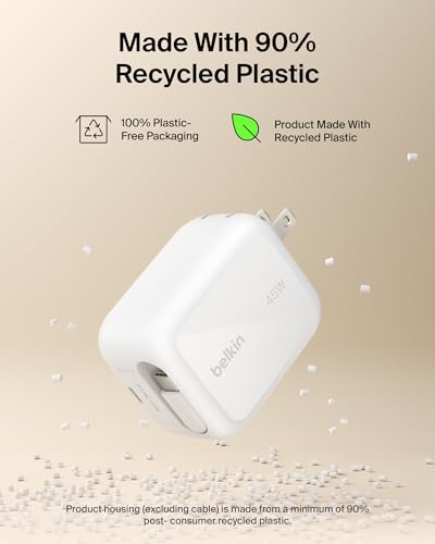 Belkin 45W GaN Charger with Retractable USB-C Cable — view 8