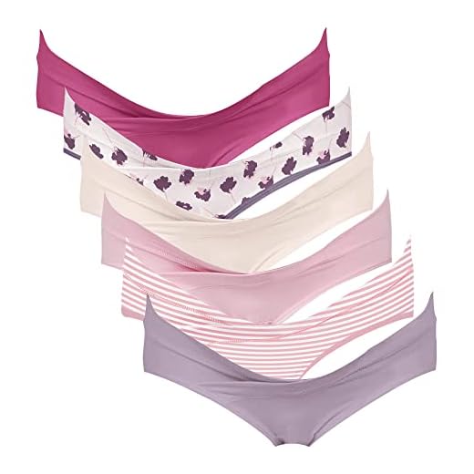Intimate Portal Bragas Premamá de Algodón Braguitas Embarazada Postparto Mujer Ropa Interior de Maternidad PK de 6 Blume M