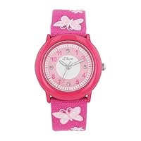 s.Oliver Armbanduhr Mädchen Kinder Quarzuhr Analog, mit Textil Armband, Pink, 3 bar Wasserdicht, Kommt in Uhren Geschenk Box, 2036748