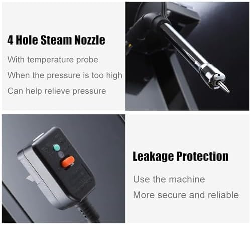 8L Commercial Electric Steam Milk Frother - Stainless Steel Automatic Foam Maker with 5 Adjustable Temperatures & Timer Switch for Coffee, Tea, and Hotel Use (White)