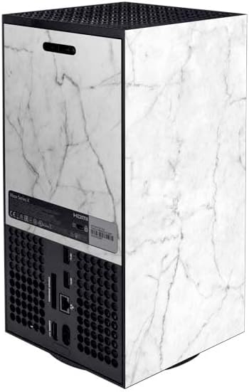 Skinit Decal Gaming Skin Compatible with Xbox Series X Bundle - White Marble Design