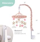 The Peanutshell Baby Crib Mobile for Girls - Musical Baby Mobile Crib with 12 Lullabies & Volume Control, Celestial Pink Nursery Decor, Cute Nursery Accessories