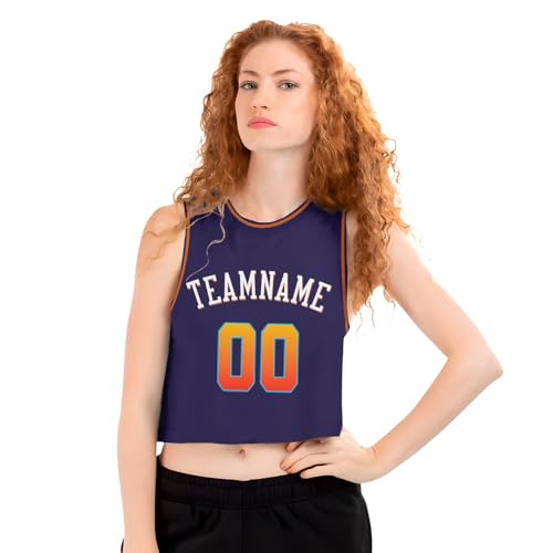 Ytuhloe Custom Women Crop Tank Top Basketball Jersey City Sleeveless Edition Personalized Basketball Shirt for Girls