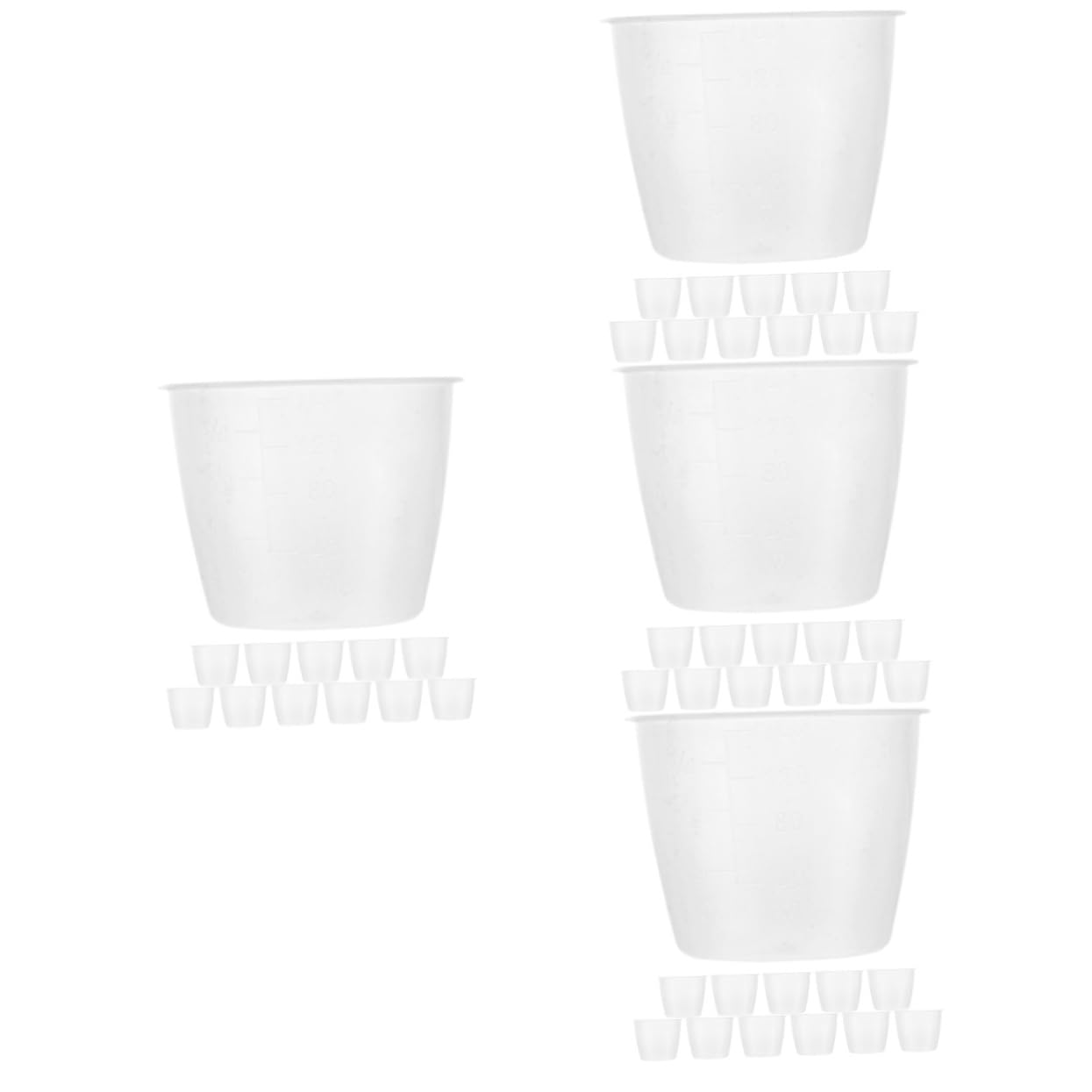 TOPBATHY 48 Piezas Taza Medidora para Olla Arrocera Taza para Hornear Taza De Control De Porciones Vaso Medidor De Escala Cuchara Medidora De Arroz Vaso Medidor Graduado Páginas