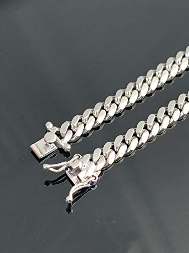 HarlemBling Real Solid 925 Sterling Silver Miami Cuban Chain - Heavy Men's 6mm Box Lock Cuban Chain - 18-30" Made In Italy4