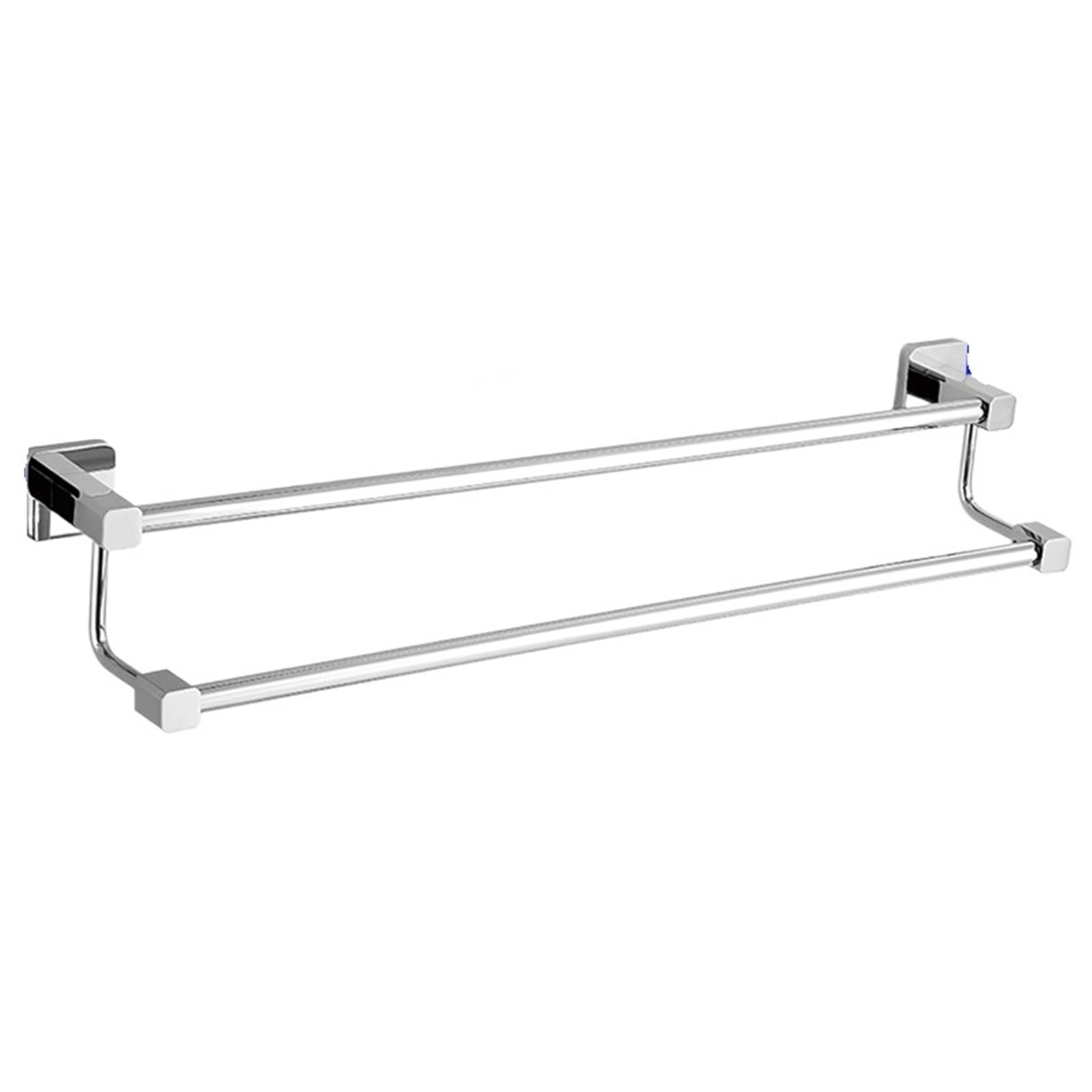 Towel Rail Double Towel Bar Chrome Finish Stainless Steel Bathroom Accessories Towel Rail Towel Holder(30cm)