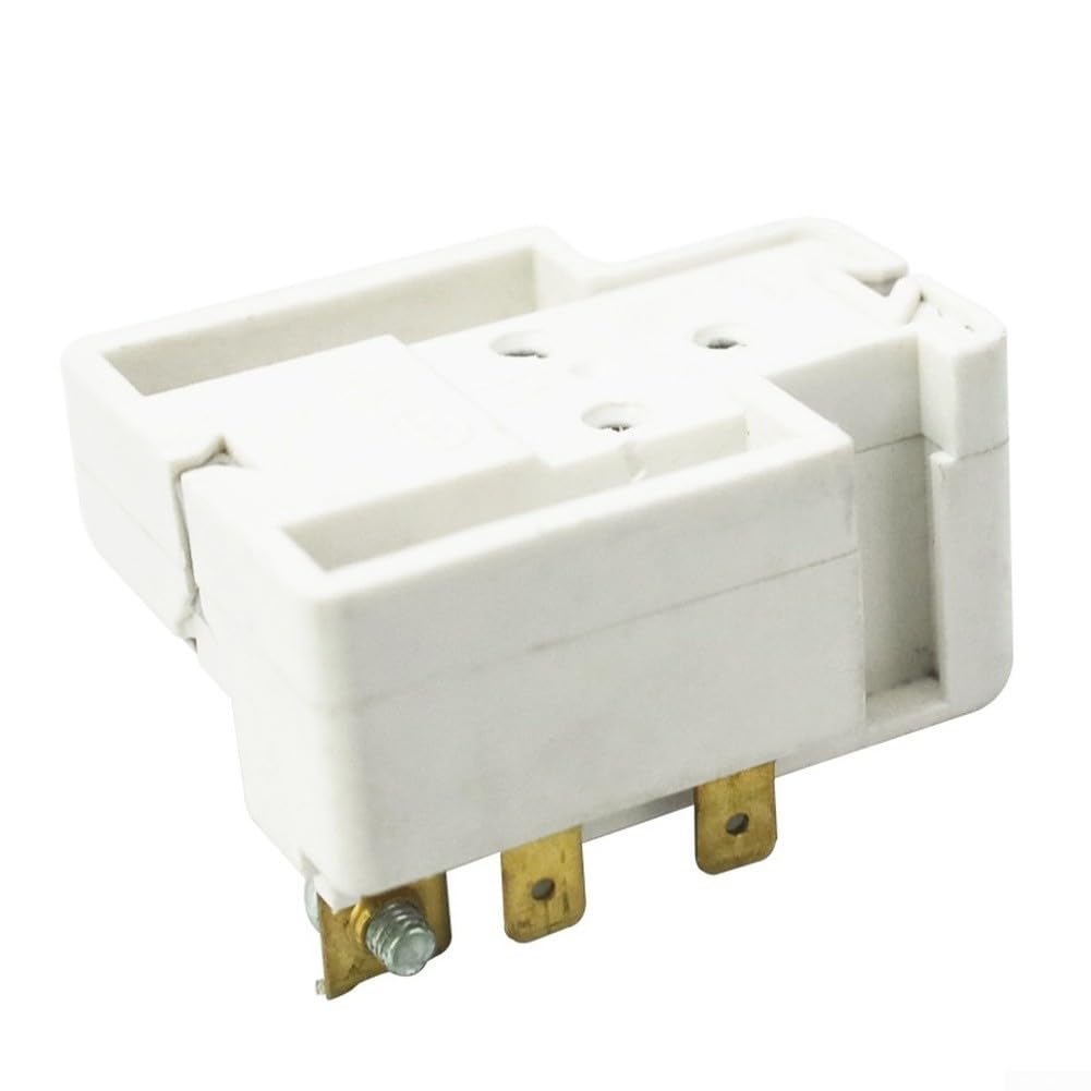 Relé de arranque para frigorífico, compresor de 12 A, 10 pines, color blanco, con protección contra sobrecarga