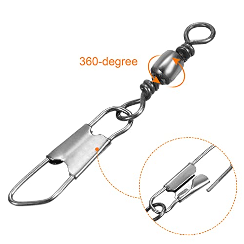 PATIKIL Fishing Barrel Swivel with Safety Snap - Image 4