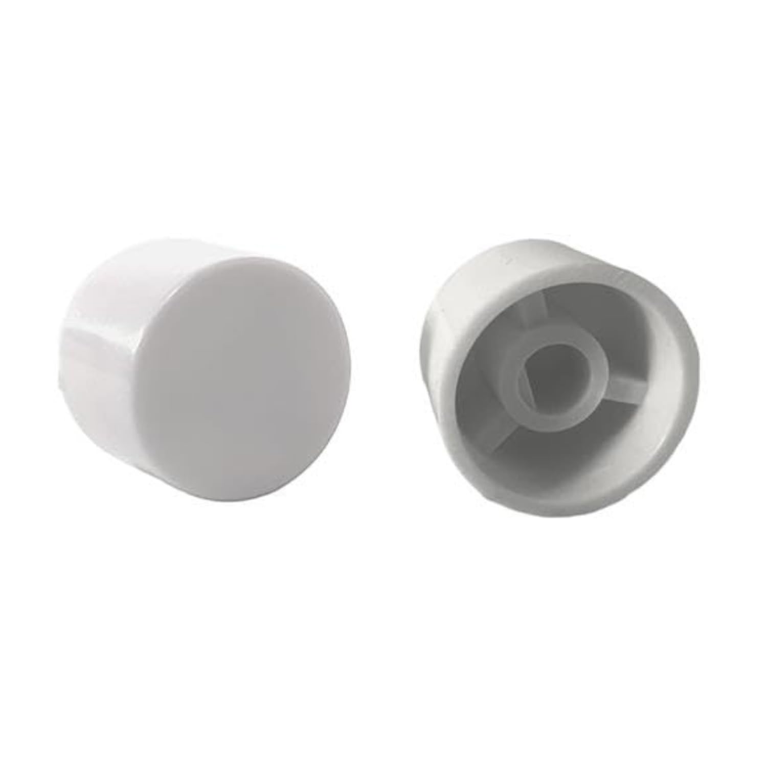 Replacement Dimmer Switch Knob - Spare Universal Knob for D-shaped spindles (4, Matt White (Plastic))