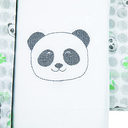 PAPI DESDE 1974 Fralda Papi Compose Bordada E Estampada Para Bebê 70Cm X 68Cm Contém 03 Un