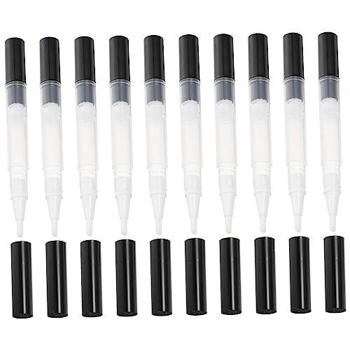 TOGEVAL 10Piezas Vacíos para Cosméticos con Pincel Recipientes para Aceite de Cutícula y Gloss Labial Portátil Usar