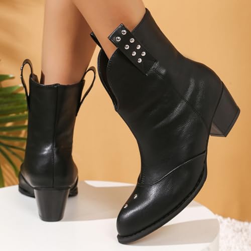 Bottines mi-mollet à bout pointu parfaites pour le bureau - 7