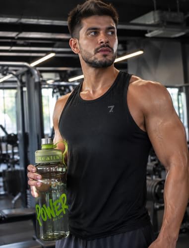 Image of Large-Capacity Water bottle Gallon Gym Bottle Fitness Bottle PETG Plastic, BPA Free, Leackproof Clear Transparent all Color Available - 2.5 Liter (Green)