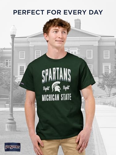 Image of JanSport NCAA Officially Licensed Campus Short Sleeve T Shirt for Men, Soft & Breathable Pre-Shrunk Cotton Crewneck T Shirt