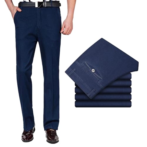 DYJAGYO Men's Stretch Jeans, Men's Straight Leg Jeans, Jett Men's Jeans, Men's High Waisted Straight Leg Stretch Jeans