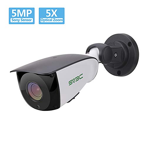 SV3C HD 5MP PoE Camera Outdoor/Indoor 5X Optical Zoom & 2.7-13.5MM Varifocal Lens