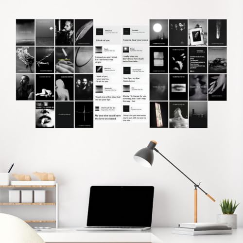 Image of auraposter Paper Cigarettes After Sex (Set of 40)|Cigarettes After Sex Mini Posters|Mini Posters (15 x10 cm) of CAS's songs for Wall, Bedroom, Living room|Band Cigarettes After Sex|Glue Dots Included