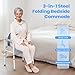Careboda Bedside Commode Chair with Bucket for Seniors, Portable Extra Wide Commode Seat for Toilet, Folding Steel Chair with 5 Adjustable Heights, 350 Pound Support Capacity, 7.5 Qt. Bucket
