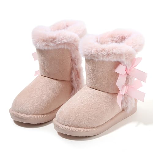 Image of Femizee Girls Boys Warm Winter Boots Kids Outdoor Snow Boots(Toddler /Little Kid)