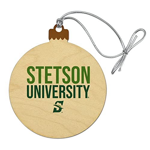 GRAPHICS & MORE Stetson University Secondary Logo Wood Christmas Tree Holiday Ornament