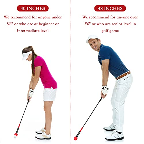 Aswkmow Golf Swing Trainer Aid For Warm-Up Practice, Golf Training Aid For Agility, Strength, Tempo, Balance, Speed, Golf Grip Trainer For Indoor Or Outdoor Chipping And Hitting (48 Inches) #TOP1