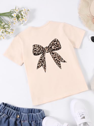 Image of Girls' Graphic Tees Summer Cute Tops Casual Short Sleeve Crew Neck T Shirts