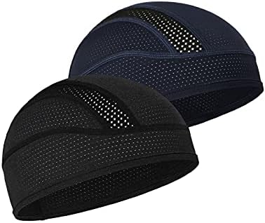 Skull Cap Helmet Liner Beanie, Cooling Mesh Cycling Running Hat for Men Women, Fits Under Helmets