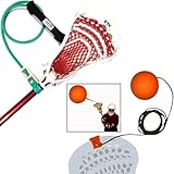 B-Lax Blast Lacrosse Training Bundle Rebounder & Resistance Band - for Power, Accuracy & Hand-Eye Coordination – Includes Regulation Ball – Fits All Sticks – for Players of All Ages & Levels