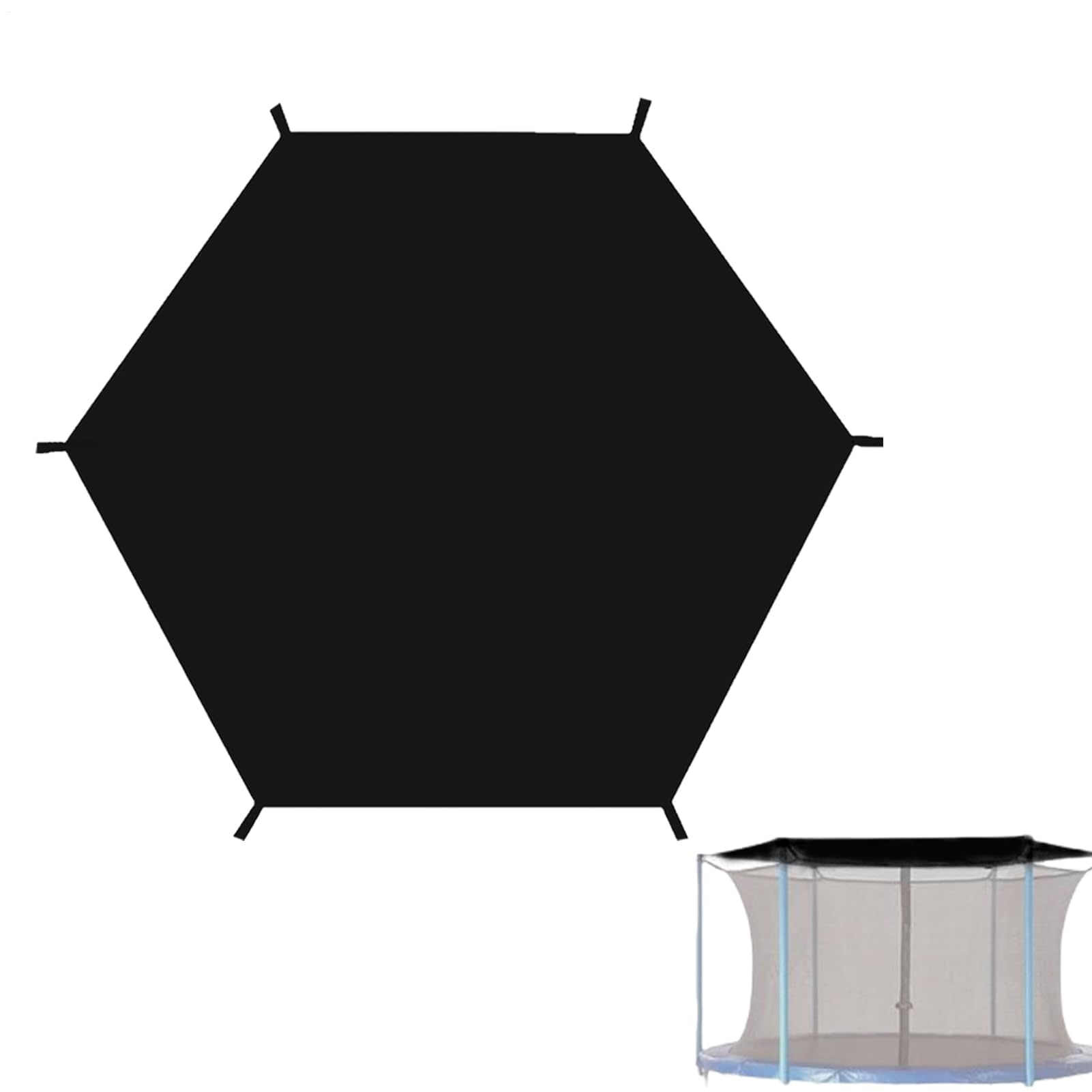 Osłona przeciwsłoneczna do trampoliny – ochrona przed promieniowaniem UV do trampolin od 2,4 m do 4,3 m – okrągła część zamienna do sprzętu do zabawy na świeżym powietrzu do zabawy na podwórku