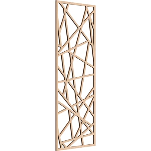 Image of Conway Decorative Pierced Fretwork Wood Wall Panels, 15 3 /8 inchW x 39 3 /8 inchH x 1 /4 inchT, Red Oak