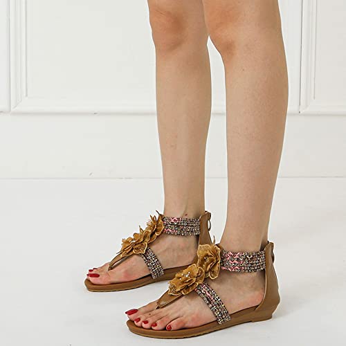 Sandals Slope Heel Sandals Summer Casual Beach Shoes Sandal(B,37)2