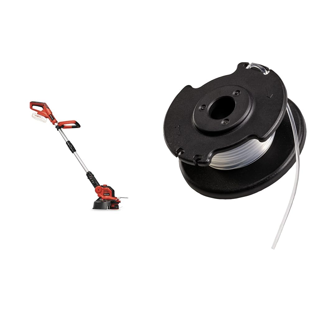 Einhell Ge-Ct 18/28 Li Solo Podkaszarka, Srebrny/Czerwony, 104,5 x 24 x 12,5 cm; 2,3 kg & Oryginalna Einhell szpula żyłki zapasowej GE-CT 18/28 Li