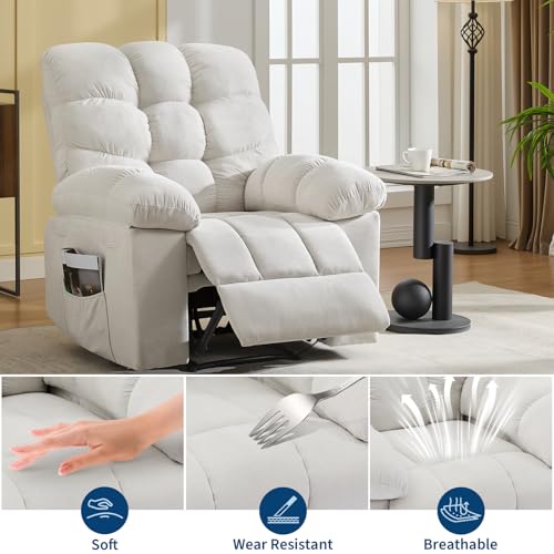 Sillón reclinable masaje Blanco extra ancho miniatura 6
