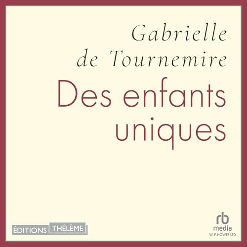 Des enfants uniques cover art