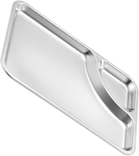 Luxshiny Fried Chicken Plate Divided Serving Tray Lid Dip Serving Platter Handles Household Chips Plate