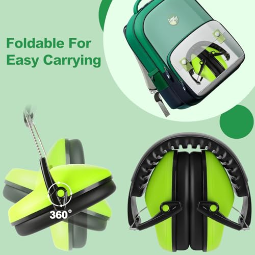 Image of Floriogra 2 Pack Noise Canceling Headphones for Kids, Kids Ear Protection Earmuffs for Autism, Toddler, Children, Noise Cancelling Headphones Sound Proof Earmuffs for Concerts, Air Shows, Fireworks