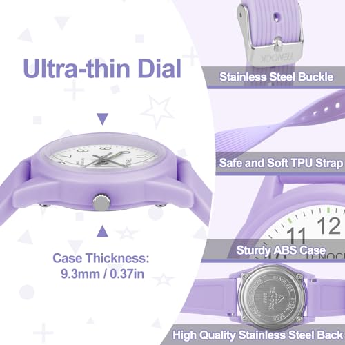 Kids Analog Watches for Girls Boys Watches with Soft Band Learning Time 50M Waterproof Children Watch Easy to Read for Ages 4-12 Kids Gift4