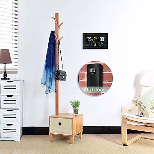 Foto von Funk Wetterstation | Farbdisplay | Alarm | Wettervohersage | Anzeige der Innen- und Außentemperatur| Hygrometer | Thermometer | Wetterstation | Wecker | Wetter Station | Weather Station